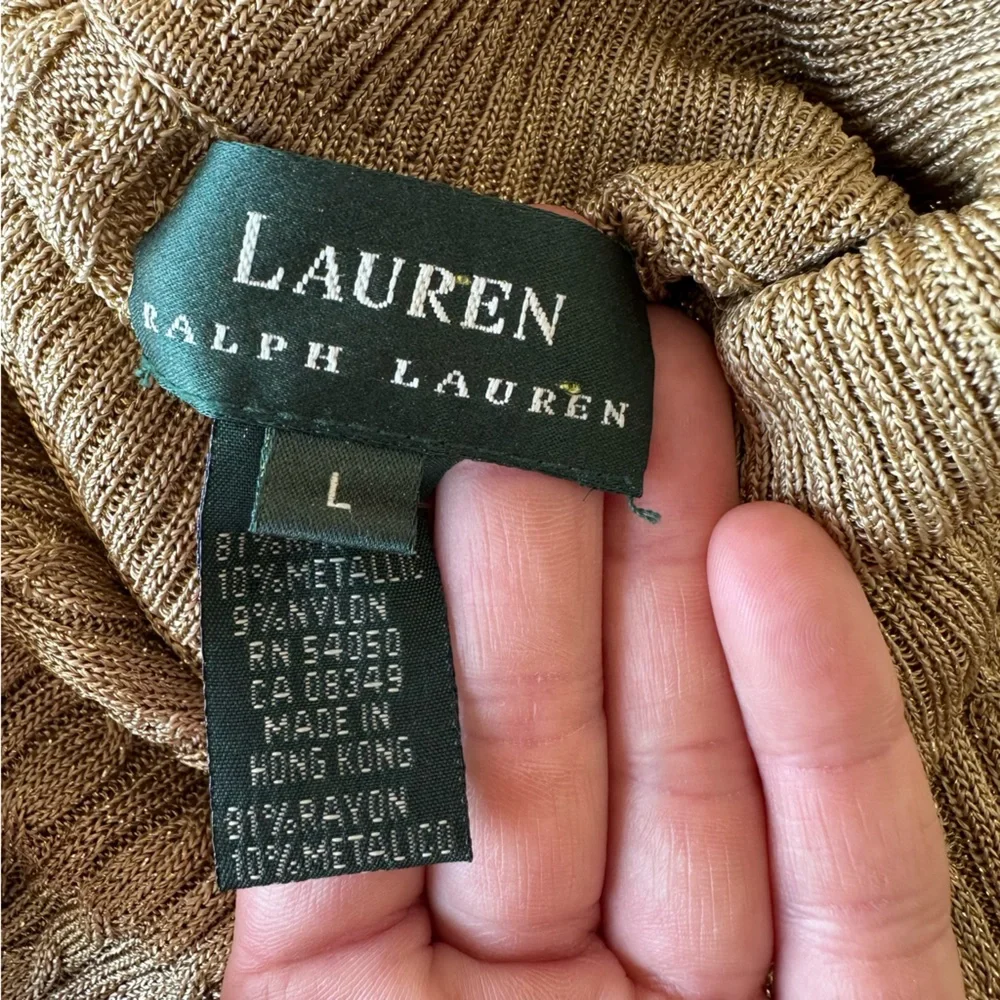 Ralph Lauren Gold Knit Sweater - Picture 4 of 6